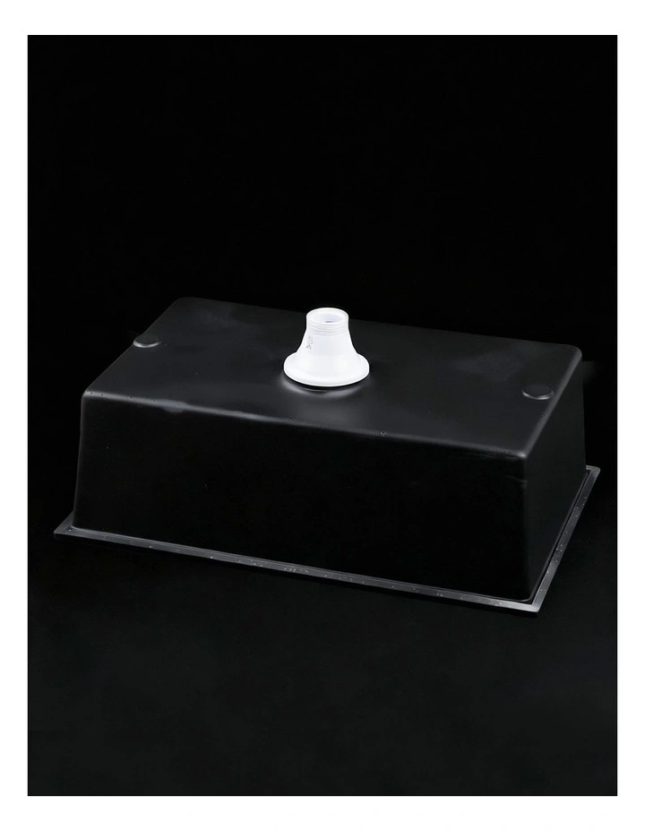 Granite Stone Kitchen Sink 70x45cm in Black image 7