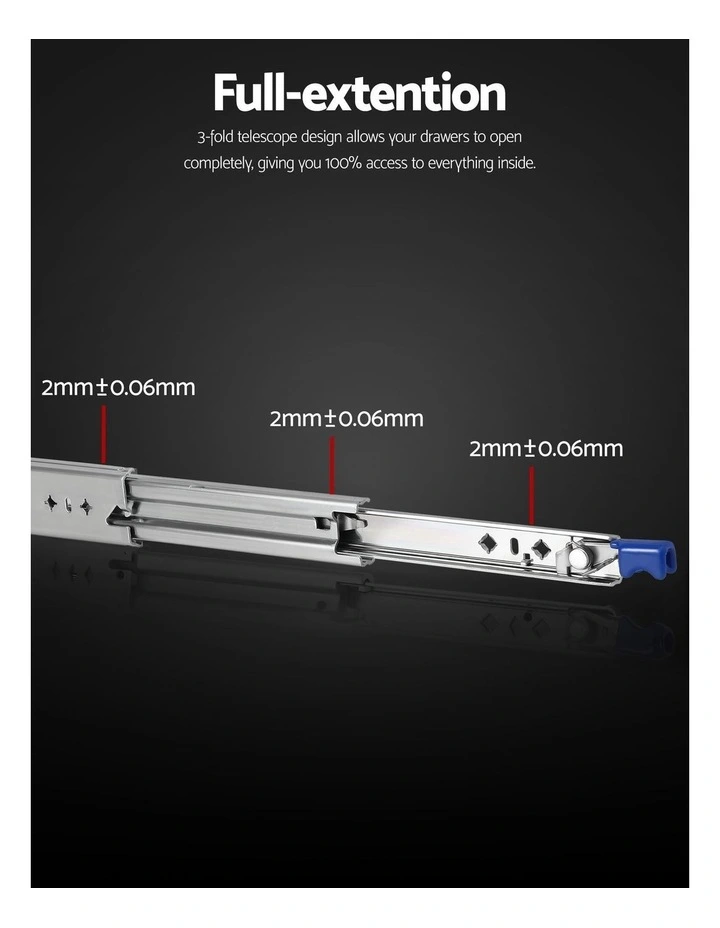 Heavy Duty Full Extension Drawer Slides in Silver image 6