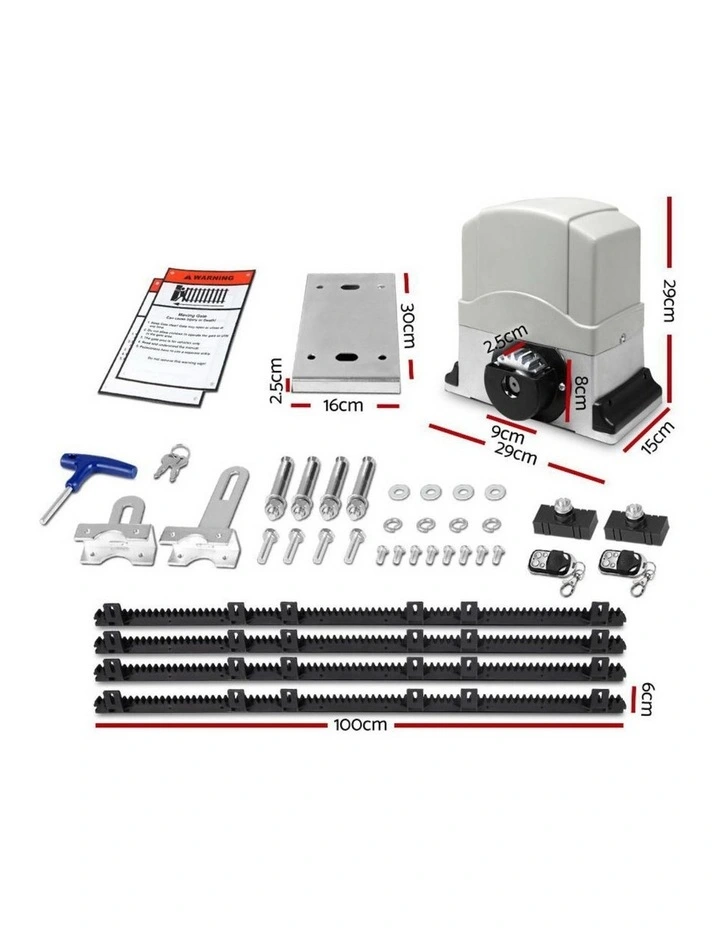Electric Sliding Gate Opener 1200kg in White image 2