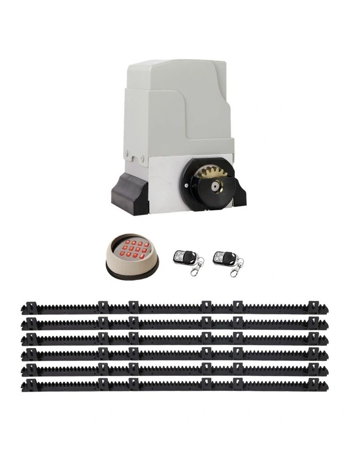 Automatic Sliding Gate Opener Kit Keypad 6M 1800kg in White image 1