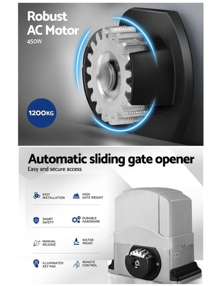 Electric Sliding Gate Opener 1200kg in White image 5