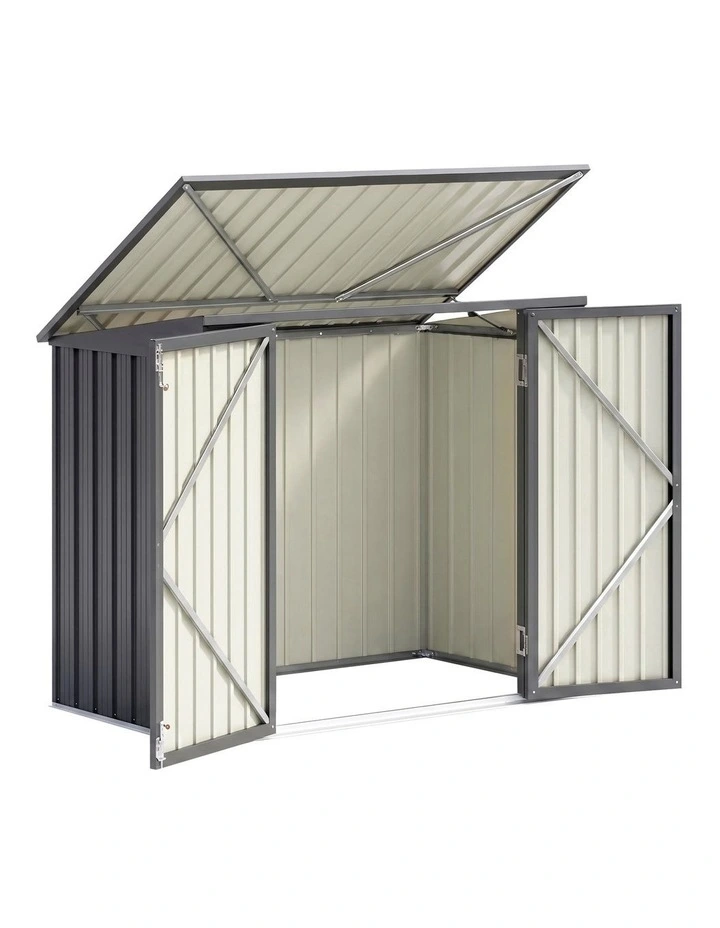 Outdoor Garden Shed Storage in Grey image 1