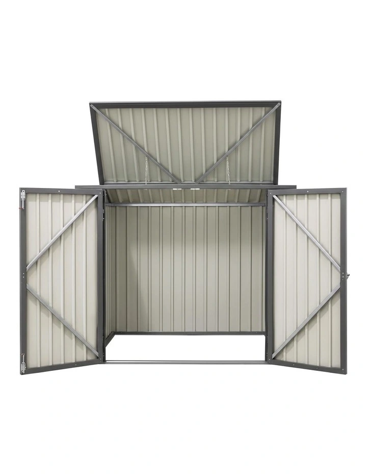 Outdoor Garden Shed Storage in Grey image 2
