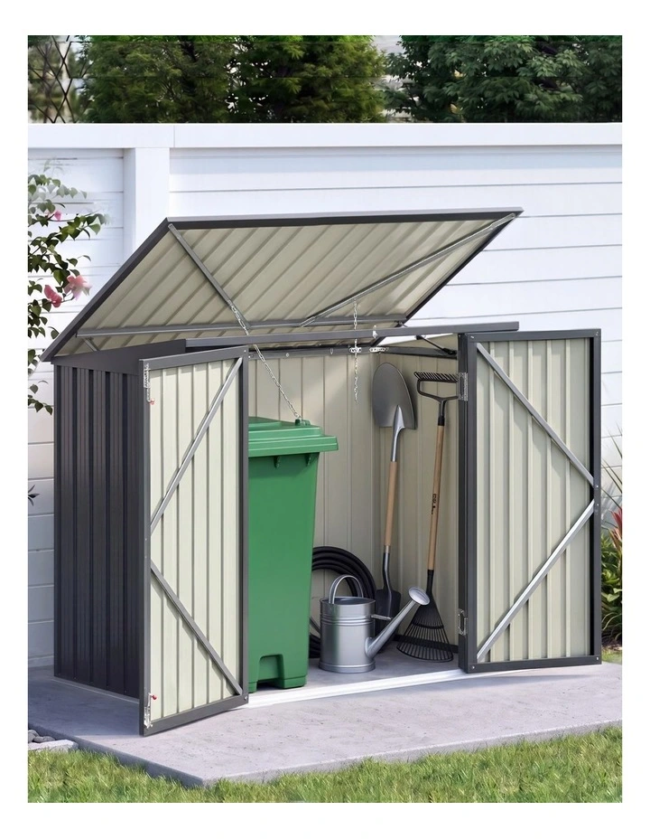 Outdoor Garden Shed Storage in Grey image 3