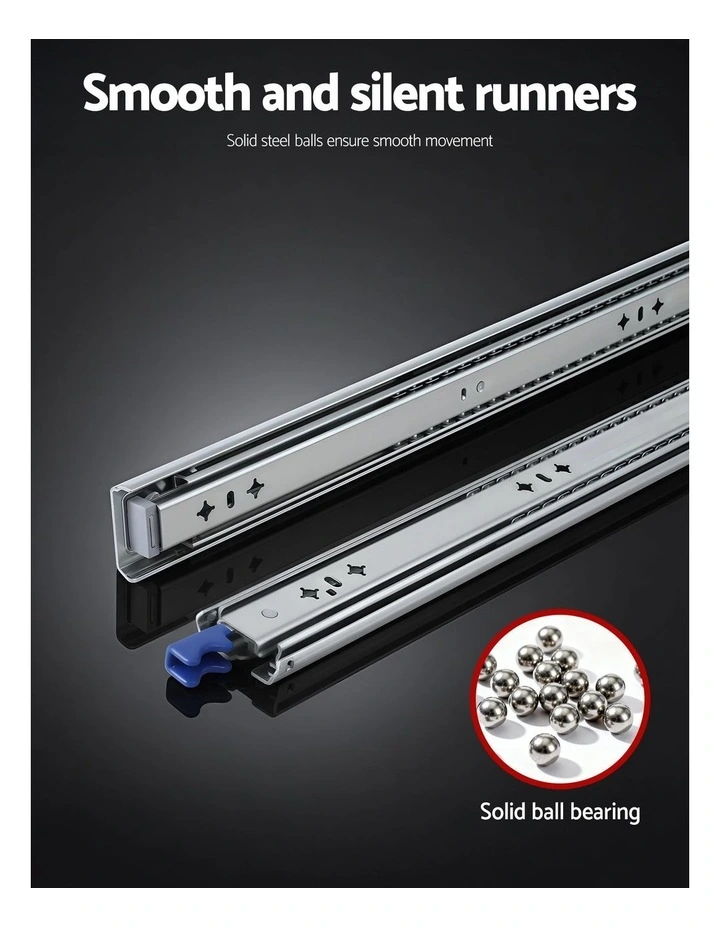 Heavy Duty Full Extension Drawer Slides 2 Piece in Silver image 7