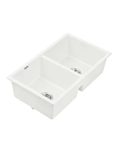 Granite Kitchen Sink 77x45cm in White