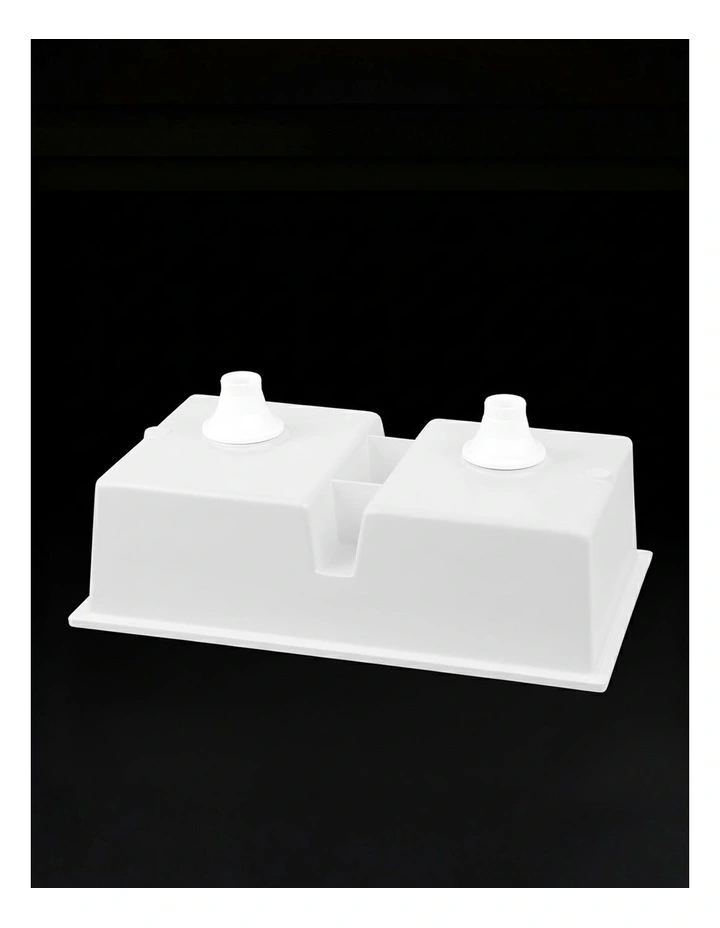 Granite Kitchen Sink 77x45cm in White image 7
