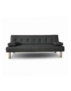 Fabric 2 Seater Sofia 2 in 1 Indoor Sofa in Grey