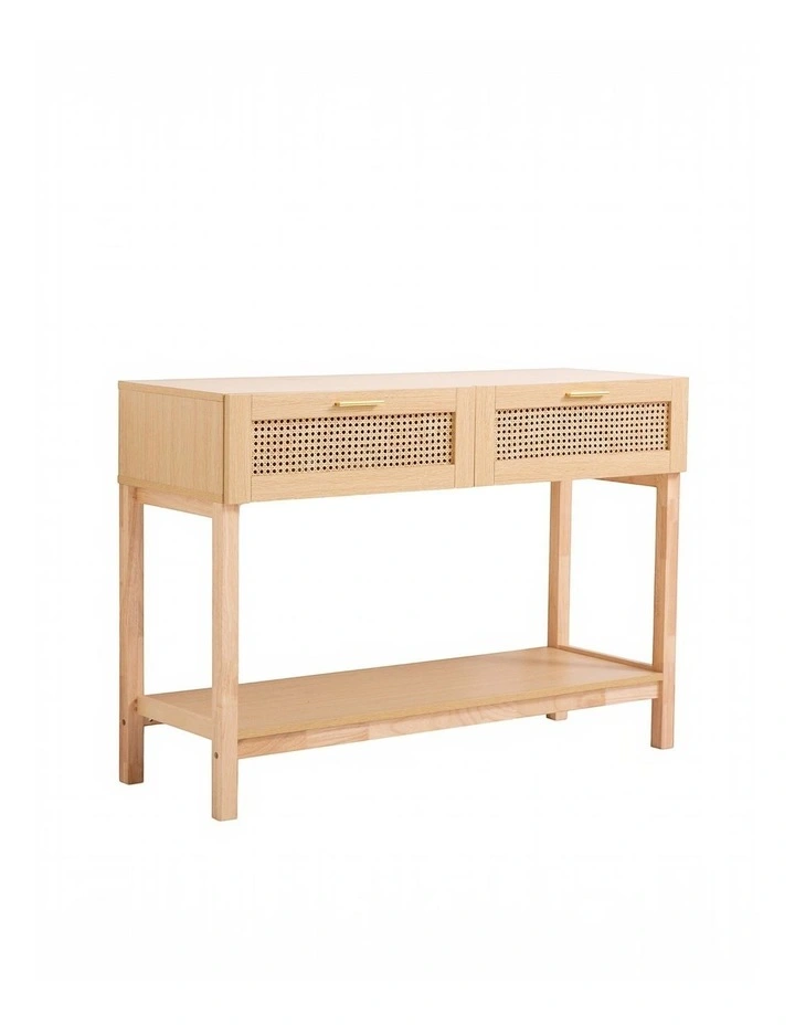 Santiago Rattan Console Table in Oak image 5