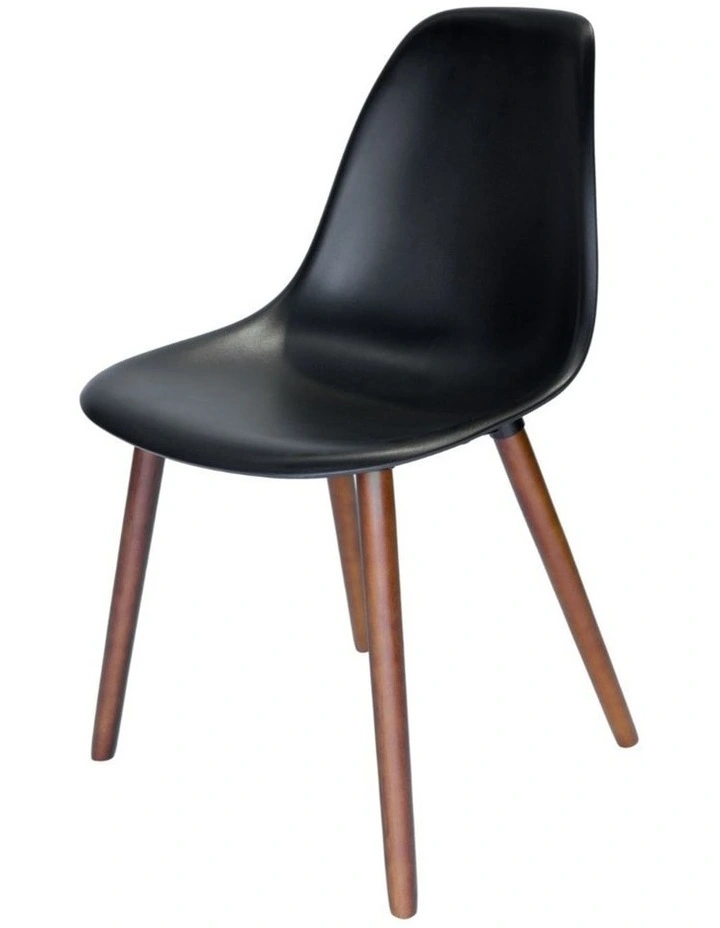 Replica Eames DSW Inspired Plastic Chair in Black image 2