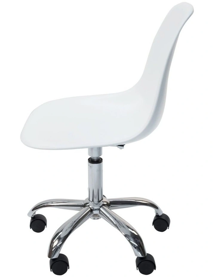 Replica Eames Plastic DSW, DSR Desk Chair in White image 3