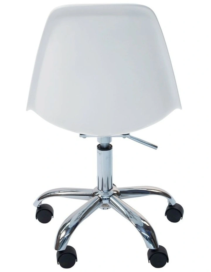 Replica Eames Plastic DSW, DSR Desk Chair in White image 4