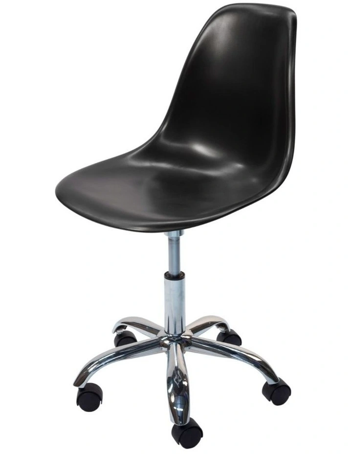 Plastic Replica Eames DSW, DSR Desk Chair in Black image 2