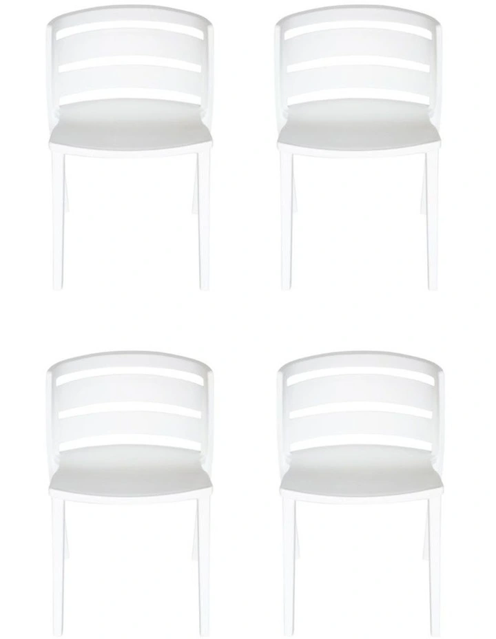 Mario Plastic Chair Pack Of 4 in White image 1