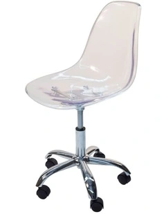 Replica Eames DSW DSR Desk Chair in Clear Transparent