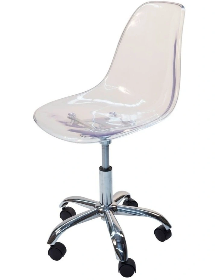 Replica Eames DSW DSR Desk Chair in Clear Transparent image 1