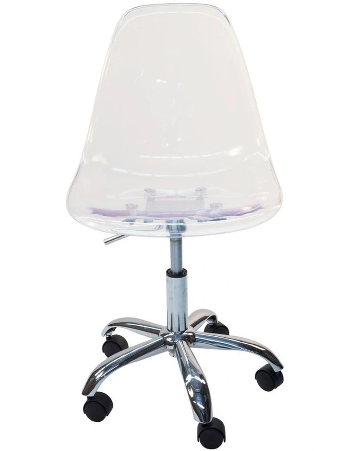 Replica Eames DSW DSR Desk Chair in Clear Transparent image 2