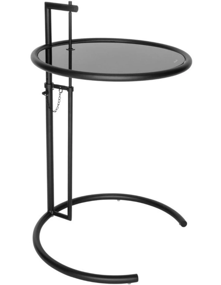 Replica Eileen Adjustable Cigarette Table in Matte Black image 1