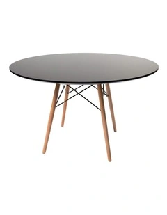 Replica Eames Eiffel Round Wood Dining Table 120cm in Multi