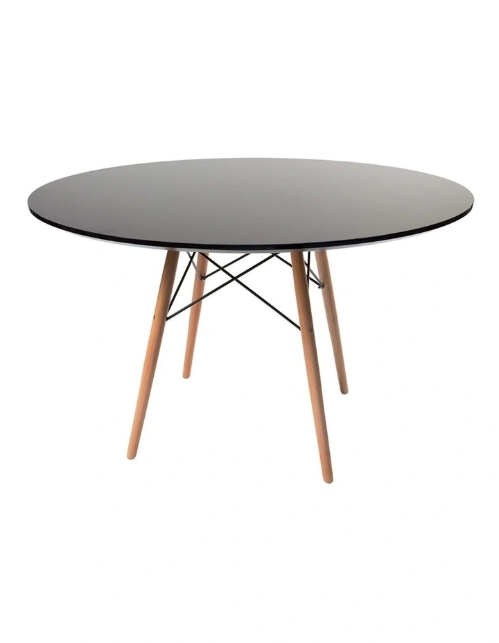 Replica Eames Eiffel Round Wood Dining Table 120cm in Multi image 1