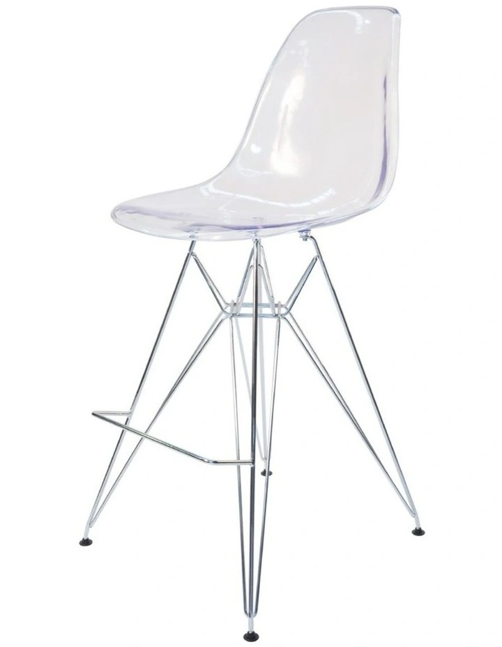 Replica Eames DSR Stool in Clear image 1