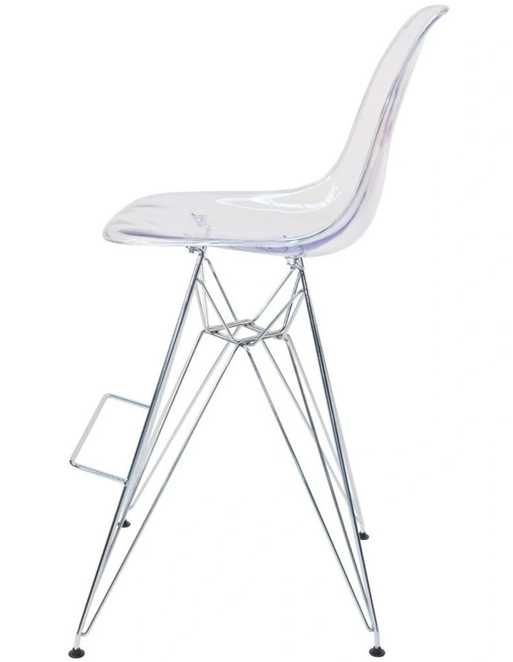 Replica Eames DSR Stool in Clear image 2