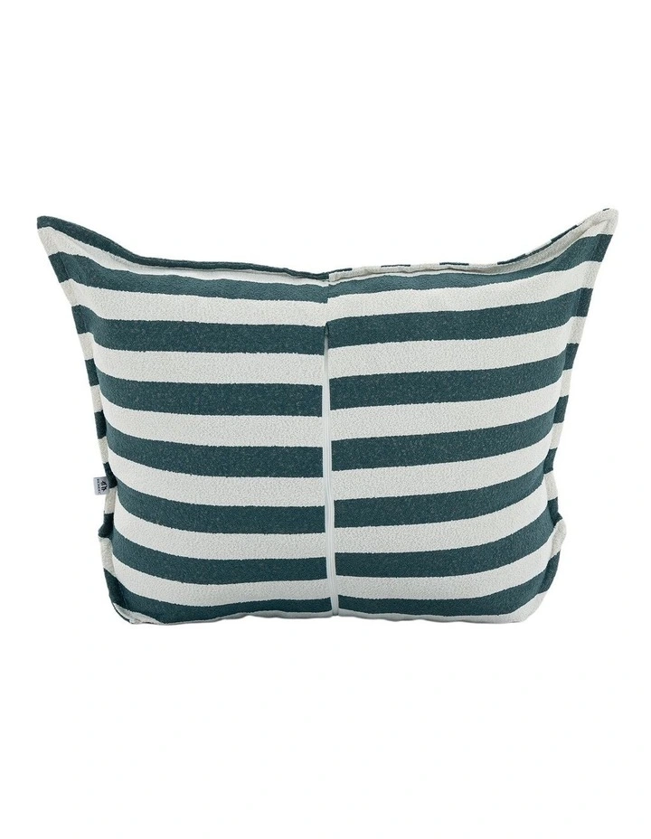 L-Shape Outdoor Boucle Compression Sofa in Green/White image 4