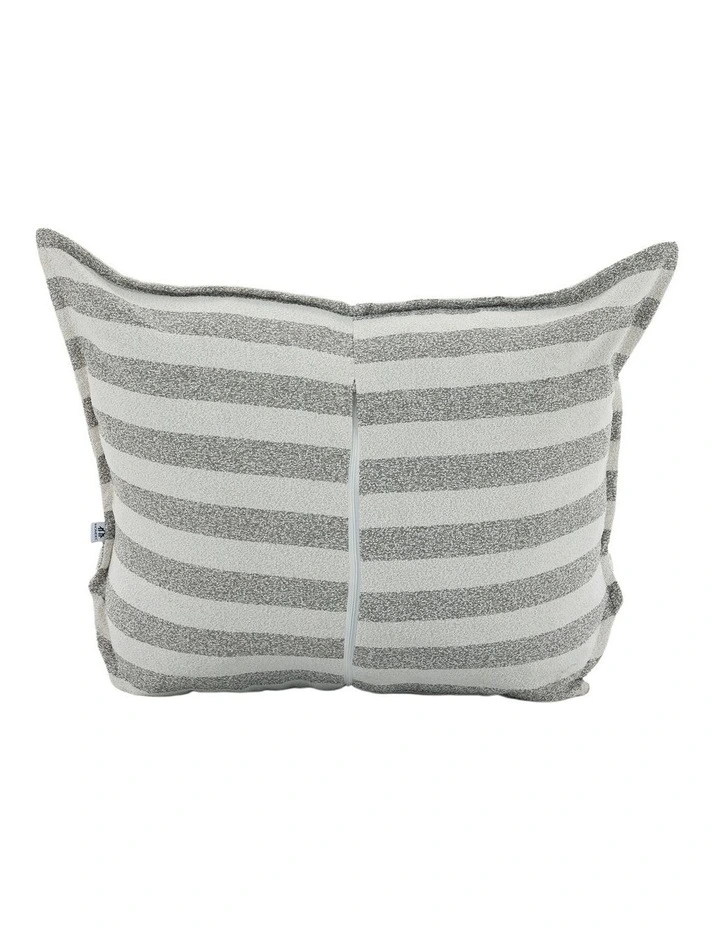 L-Shape Outdoor Boucle Compression Sofa in Grey/White image 4