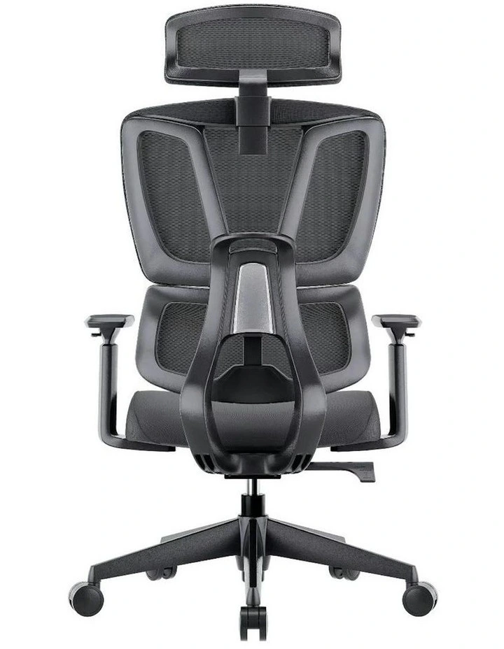Mecca Ergonomic Mesh Back and Fabric Seat Manager Chair in Black image 4