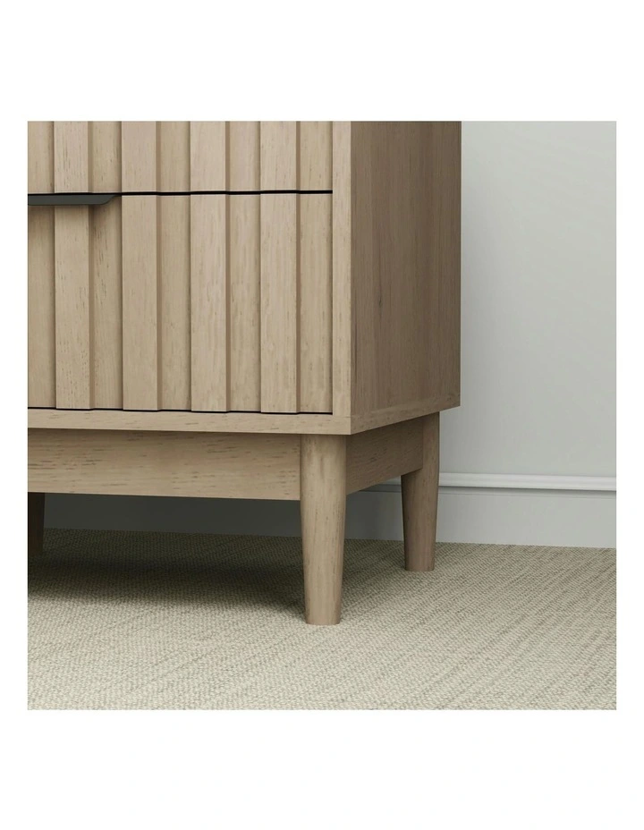Chaplin 2 Draw Bedside Table in Brown image 5