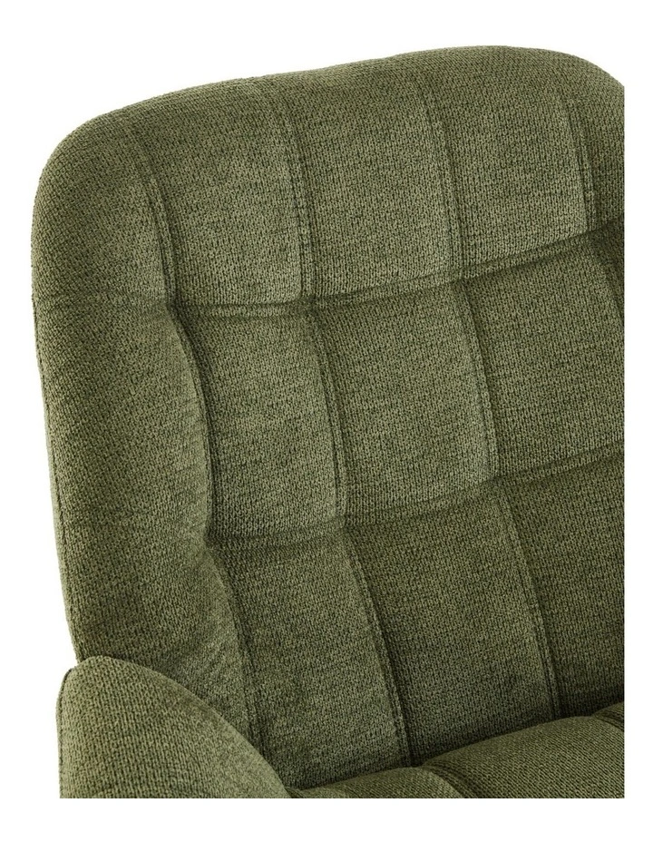 Nordic Tufted Wingback Accent Chair in Olive Green Fabric image 5