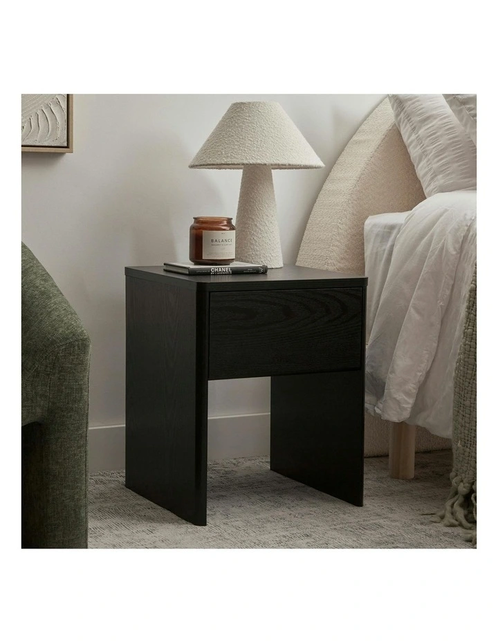 Oxford Bedside Table in Black image 2