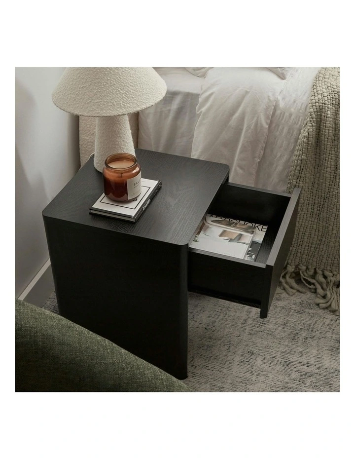 Oxford Bedside Table in Black image 7