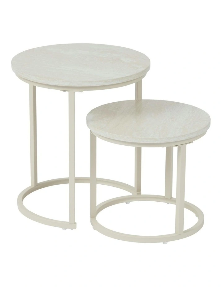 Waterfall Sonoma Side Tables Set of 2 in Beige image 1