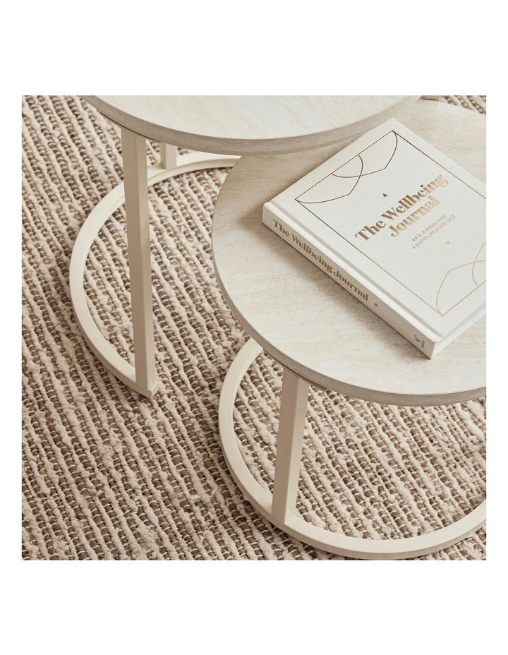 Waterfall Sonoma Side Tables Set of 2 in Beige image 4