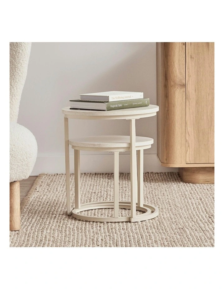 Waterfall Sonoma Side Tables Set of 2 in Beige image 5