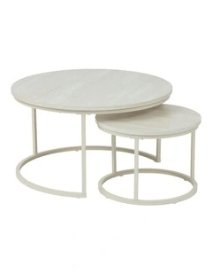 Nesting Sonoma Coffee Tables Set of 2 in Beige