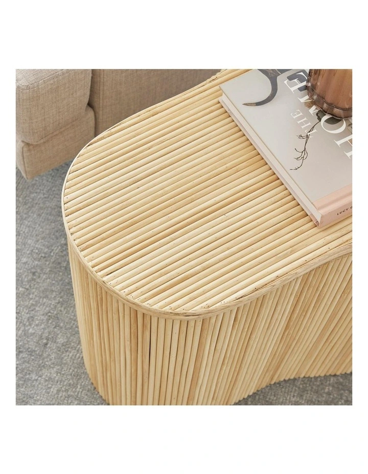 Edo Wave Medium Storage Side Table 60cm in Beige image 4