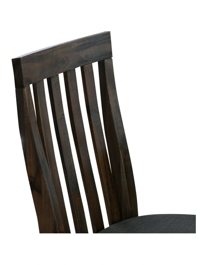 Solid Acacia Dining Chairs 2x in Chocolate image 4