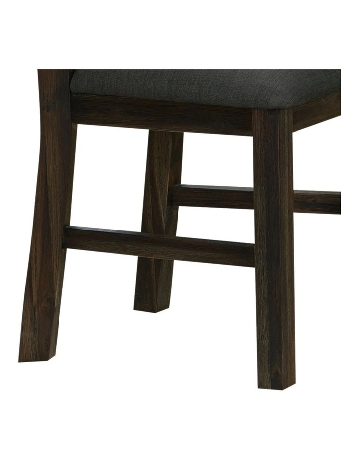 Solid Acacia Dining Chairs 2x in Chocolate image 5