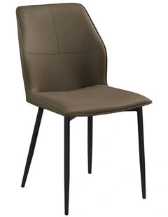 Faux Leather Dining Chairs 6x in Brown
