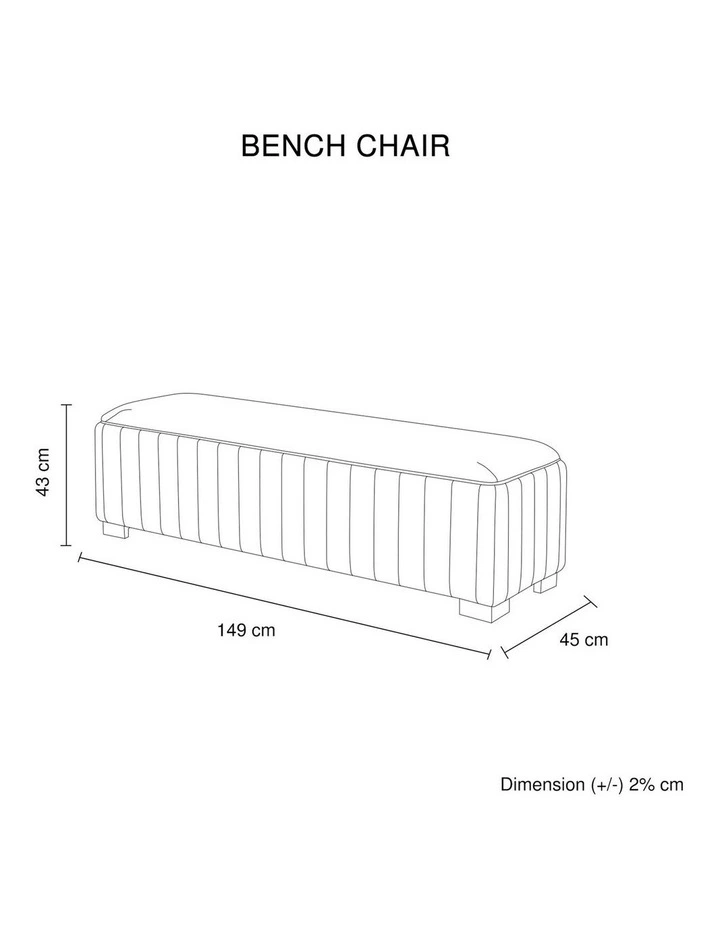 Stainless Steel Fabric Feet Bench Chair in Grey image 6