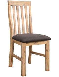 Dining Chairs Solid Acacia 2 Piece in Oak