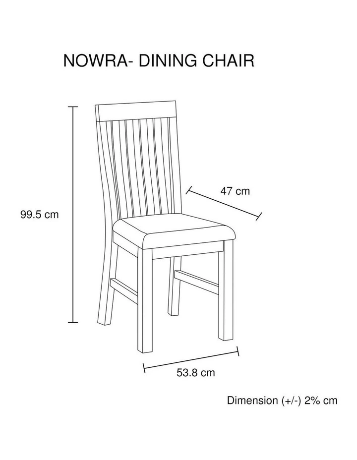 Dining Chairs Solid Acacia 2 Piece in Oak image 6