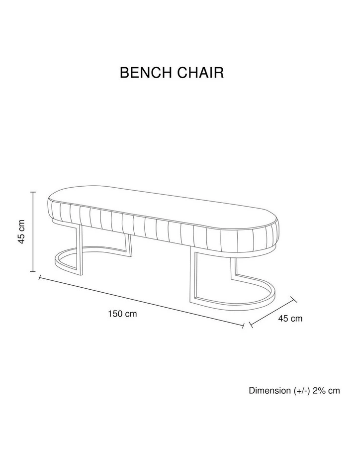 Bench Chair in Cream image 6