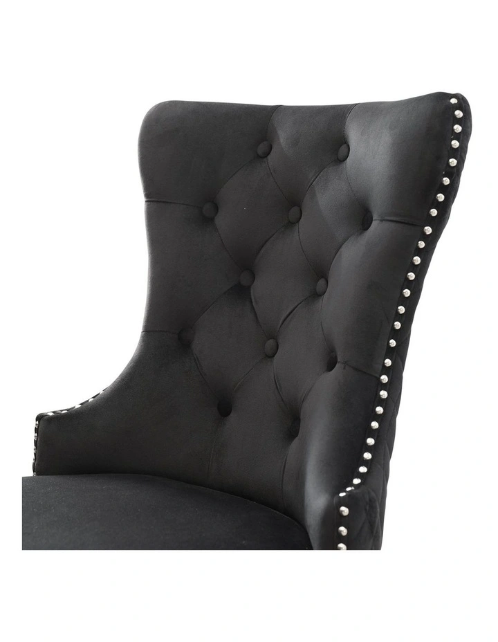 Dining Chairs 2 Piece in Black image 4