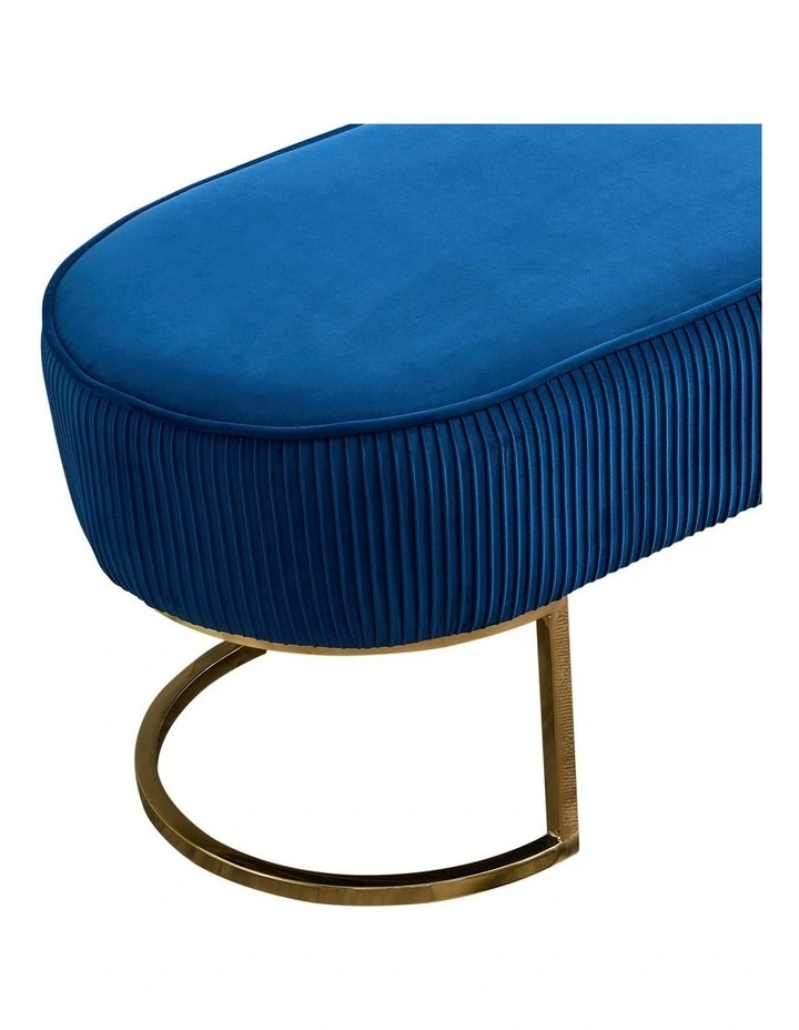 Bench Chair in Blue Velvet image 4