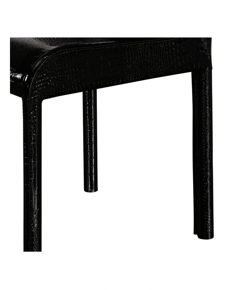 PU Leather Dining Chairs 2 Piece in Black image 6