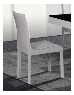 PU Leather Dining Chairs 2 Piece in White
