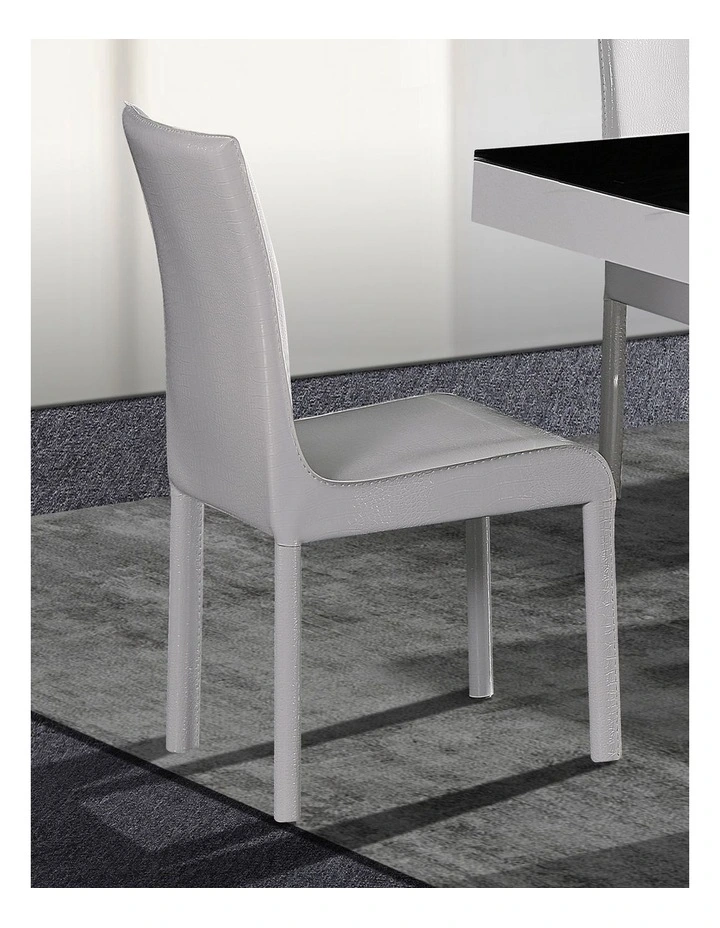 PU Leather Dining Chairs 2 Piece in White image 1